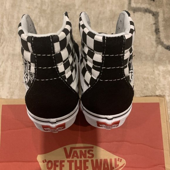 Vans Sk8- HI (Vans Patch) Checkerboard Sneakers - Picture 5 of 7